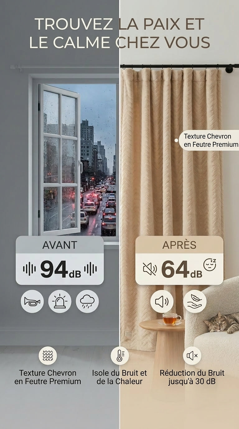 Rideau antibruit 30db - Beige