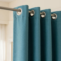 Double Rideau Occultant - Bleu - oeillets