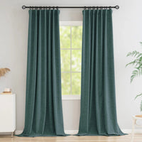 Rideau 100% Occultant Bleu Sarcelle - Grande Largeur et Hauteur