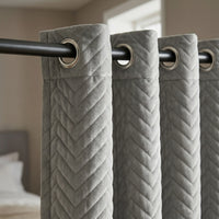 Rideau anti bruit 30db - Gris - oeillets