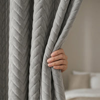 Rideau anti bruit 30db - Gris - texture