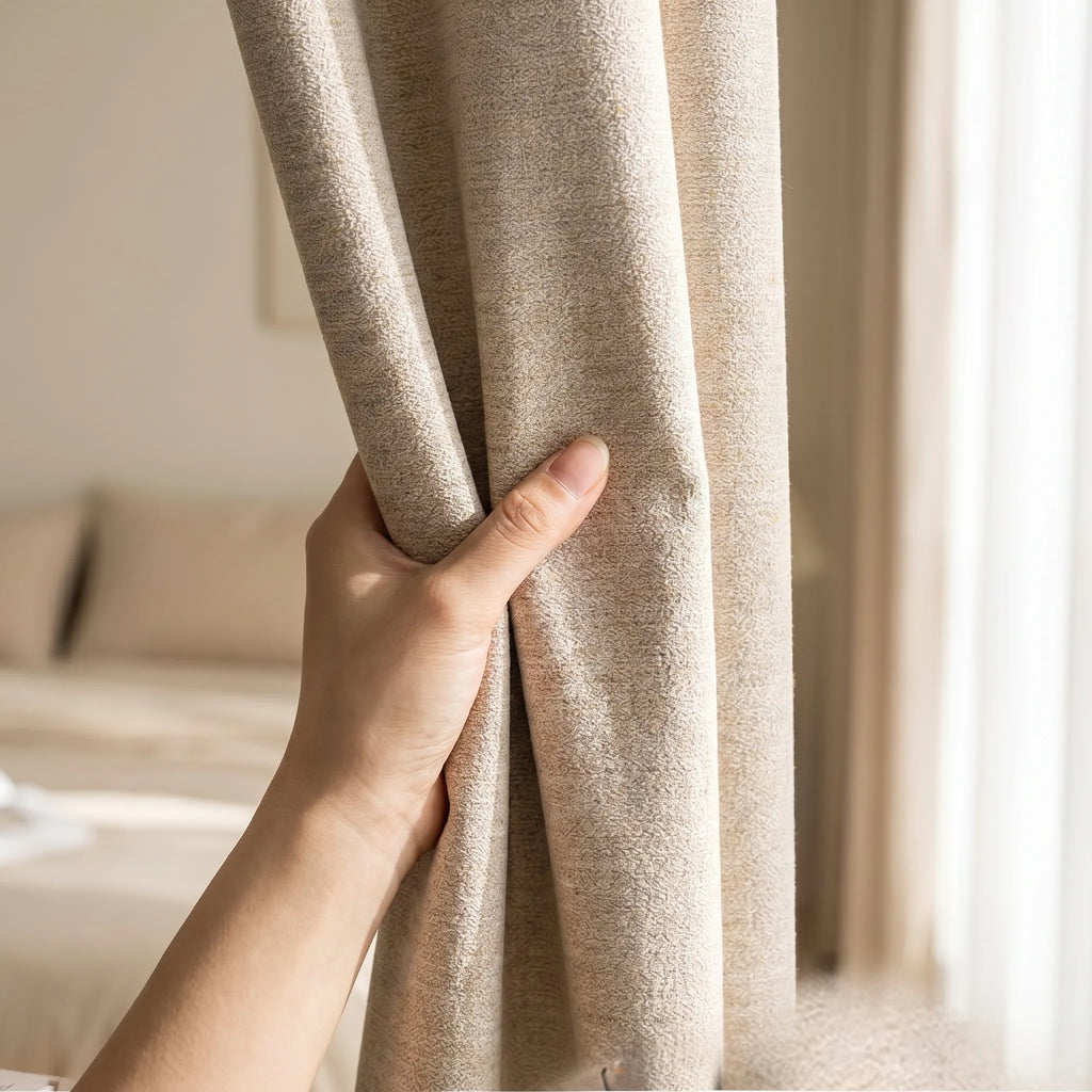 Rideau Beige Chiné - texture