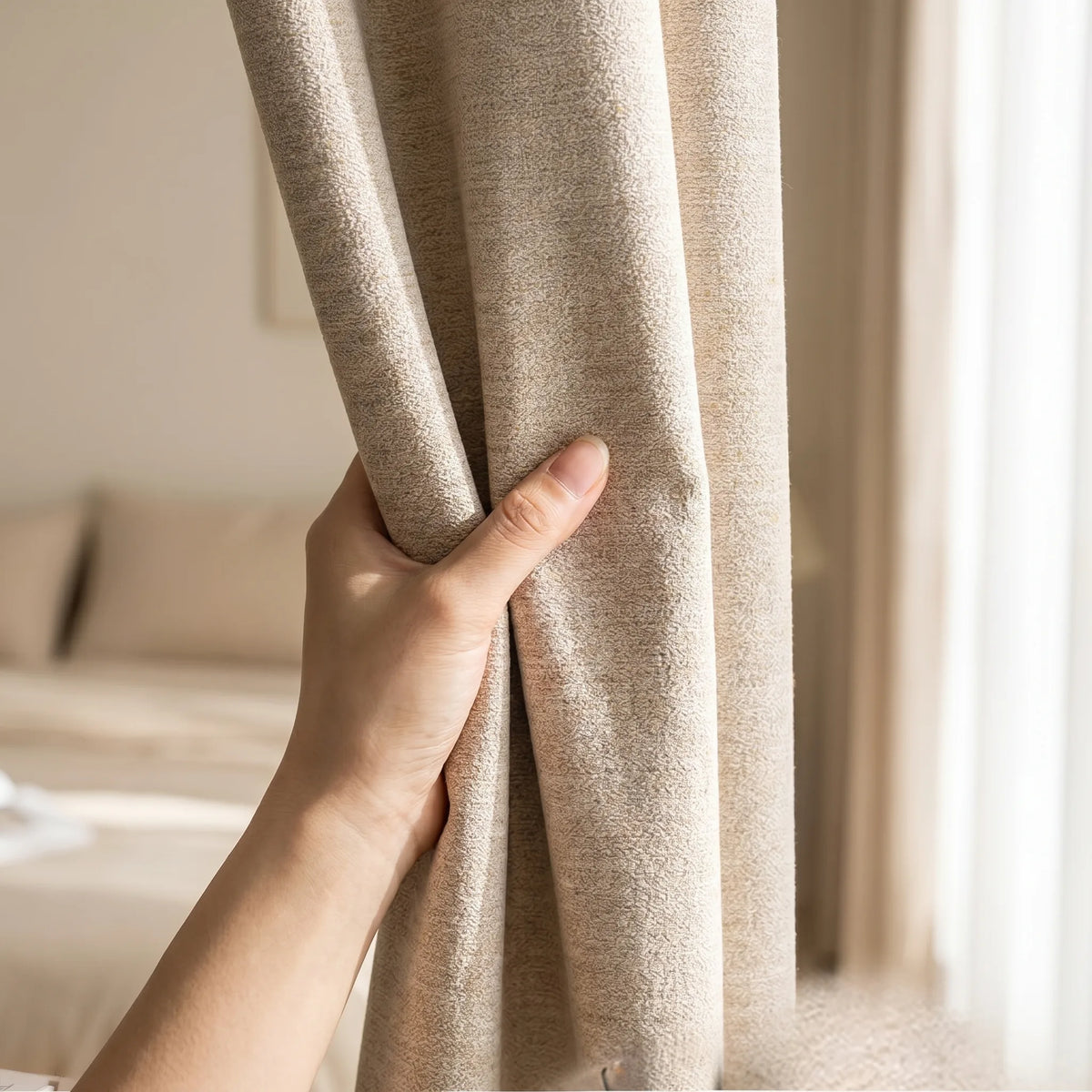 Rideau Beige Chiné - texture
