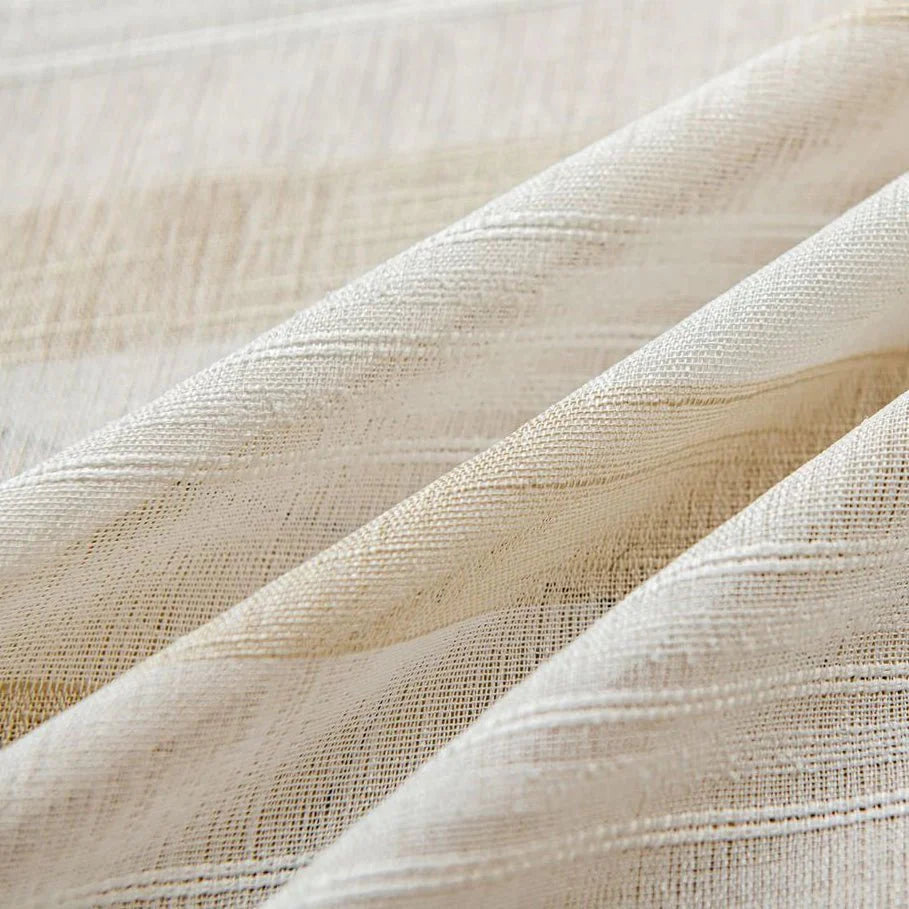 Rideau Lin - Voilage Beige à Motif
