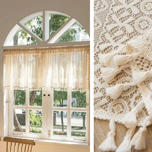 Rideau Beige Macramé