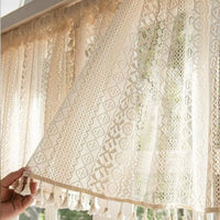 Rideau Beige Macramé