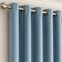 Rideau Semi Occultant - Bleu Ciel - oeillets