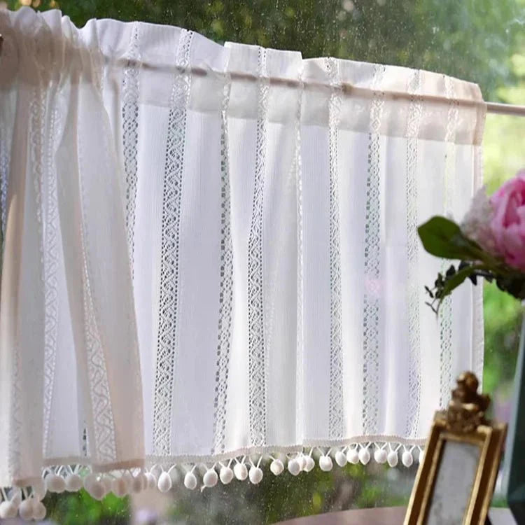 Rideau Brise Bise Macramé Cuisine Ecru