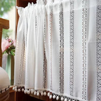 Rideau Brise Bise Macramé Cuisine Ecru