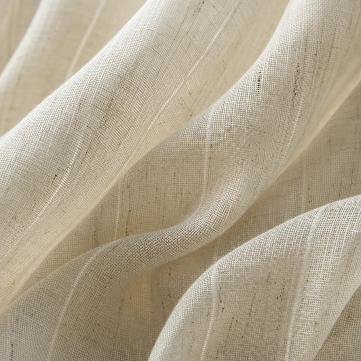 Rideau Lin - Voilage Crème Lin - détail de texture du tissu voilage