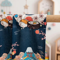 Rideau de porte en lin japonais – Makis - passe-tringle