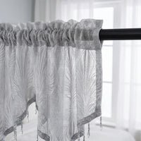 Rideau Fenetre Cuisine Gris - passe-tringle