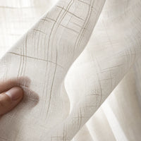 Rideau Lin - Voilage Blanc - détail de texture du tissu voilage