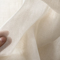 Rideau Lin - Voilage Beige Clair - détail de texture du tissu voilage