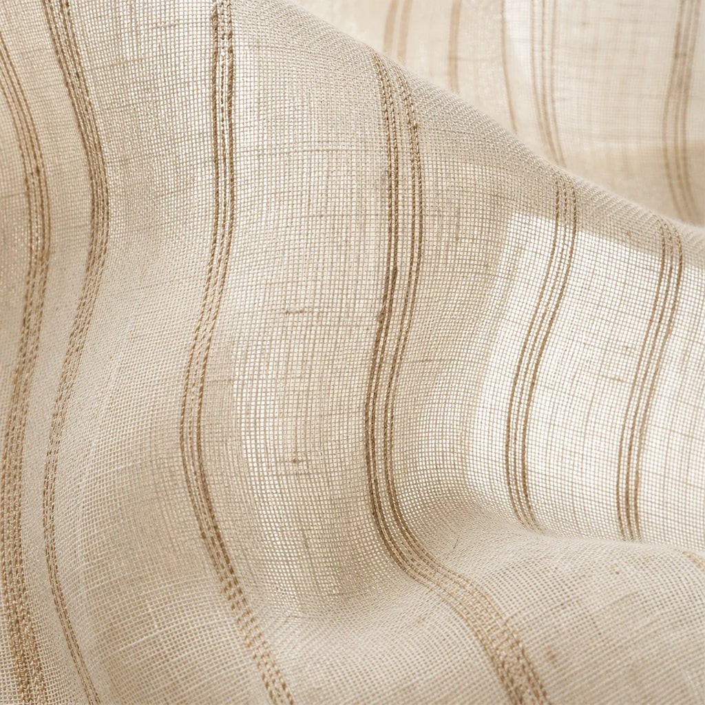 Rideau Lin - Voilage Rayures Verticales - détail de texture du tissu voilage
