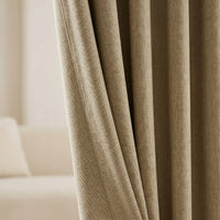 Rideau Occultant Beige Doré - closeup