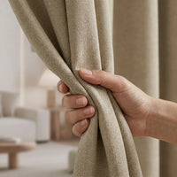 Rideau Occultant Beige Doré - texture