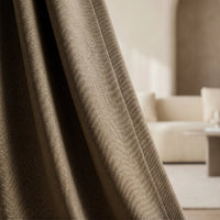 Rideau Occultant Beige Taupe - closeup
