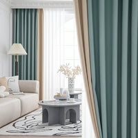 Rideau Occultant Blackout - Vert d'Eau et Beige - situation