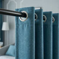 Rideau Occultant - Bleu Grande Largeur - oeillets