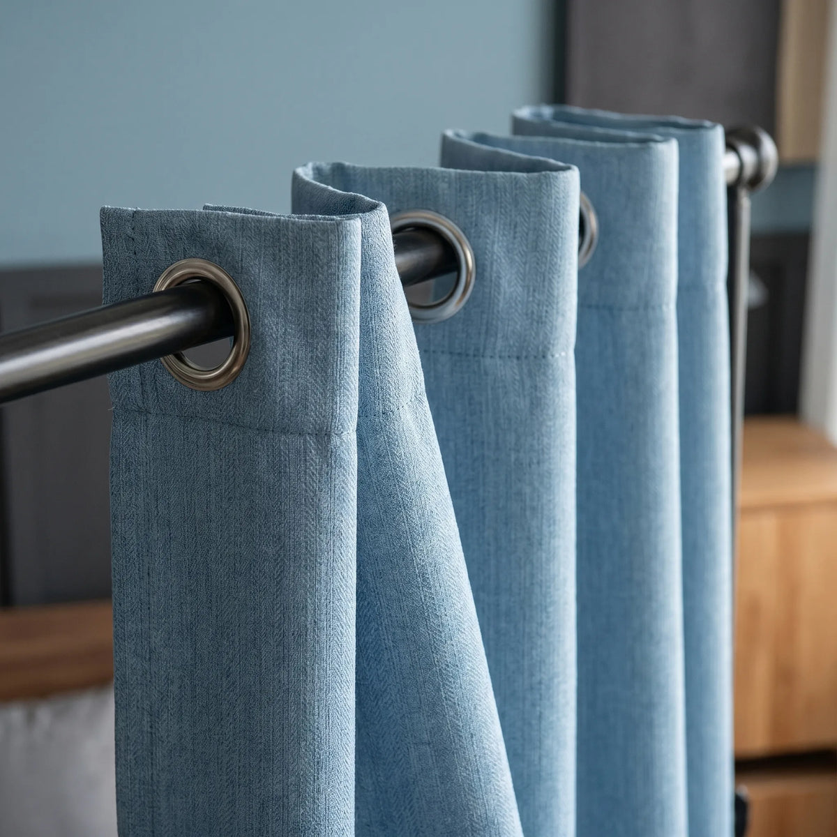 Rideau Occultant - Bleu Pastel - oeillets