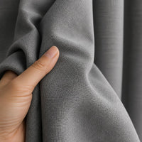 Rideau 100% Occultant Gris Clair - Grande Largeur et Hauteur - texture