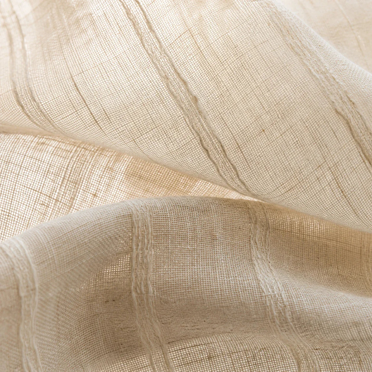 Rideau Lin - Voilage Couleur Lin œillet - détail de texture du tissu voilage