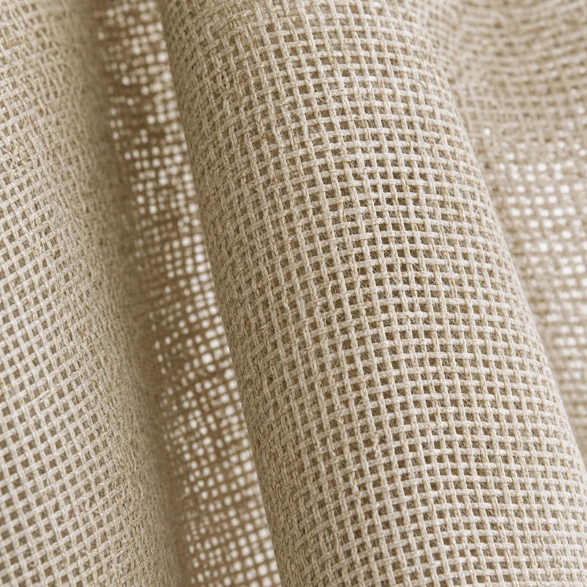 Rideau Voilage - Semi-Transparent Beige - détail de texture du tissu voilage