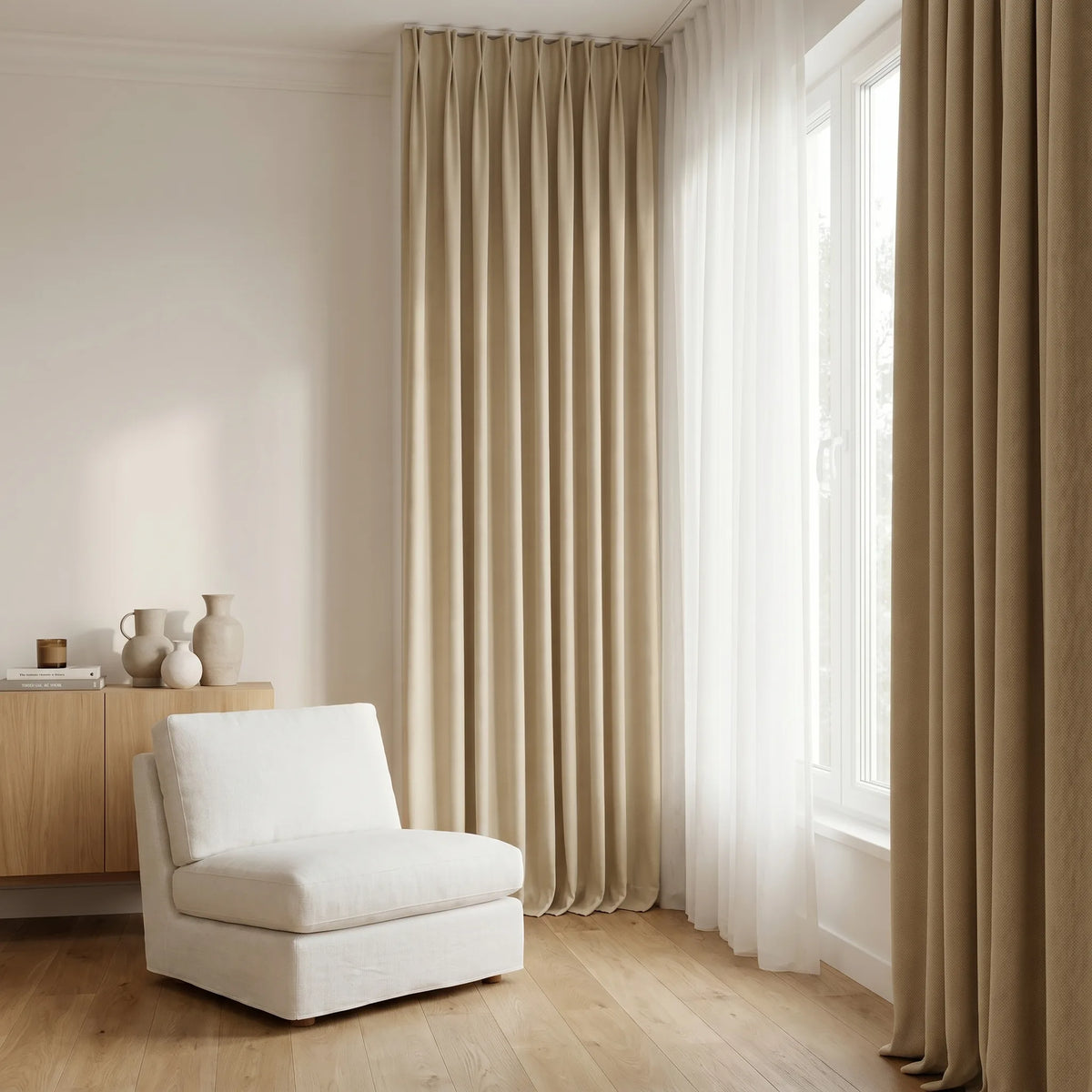 Rideau Semi Occultant - Beige Clair - situation