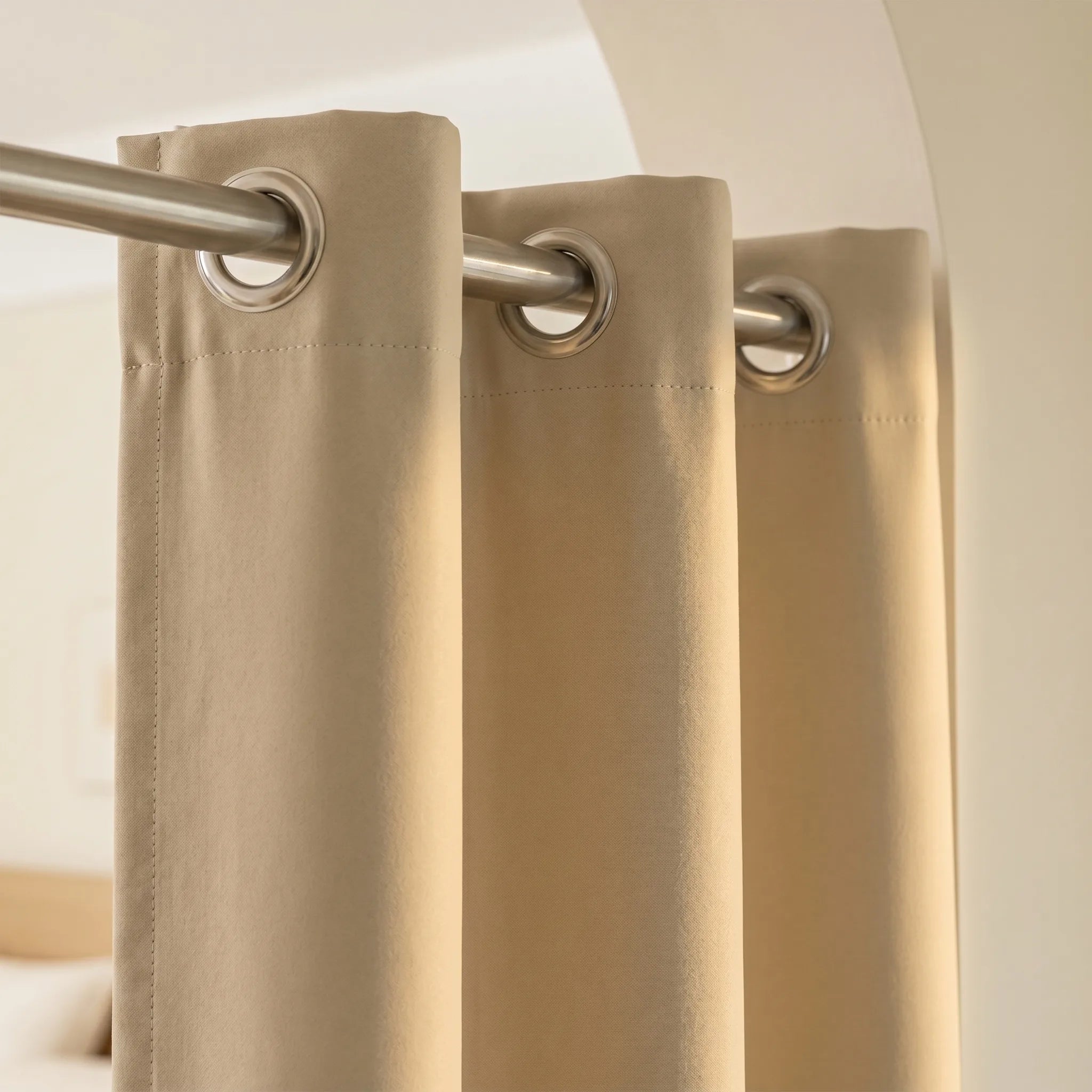 Rideau Semi Occultant - Beige - oeillets