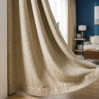 Rideau Semi Occultant - Beige Texturé - closeup