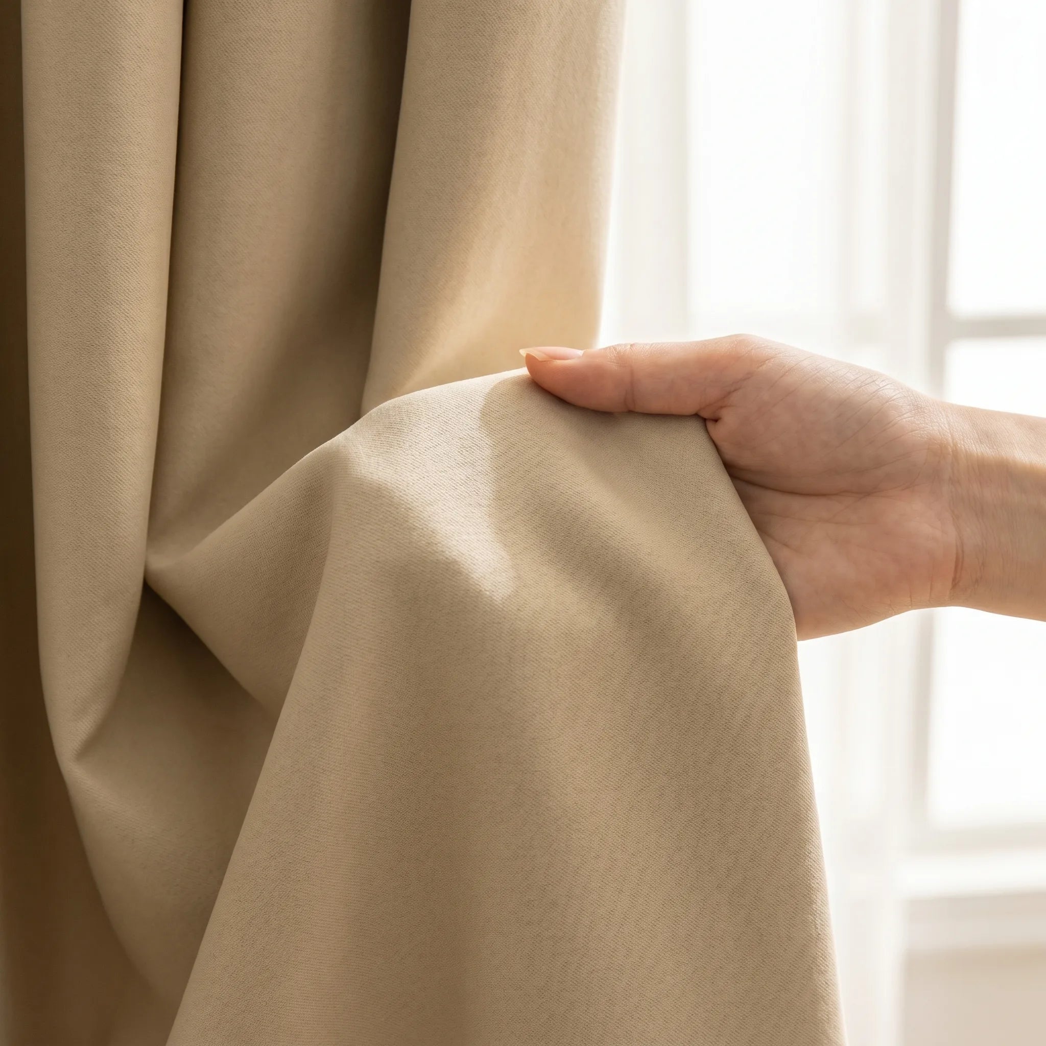 Rideau Semi Occultant - Beige - texture Image