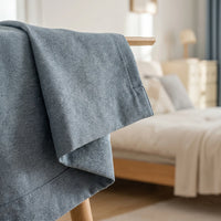 Rideau Semi Occultant - Bleu Gris - closeup
