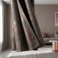 Rideau Semi Occultant - Bois Marron - closeup