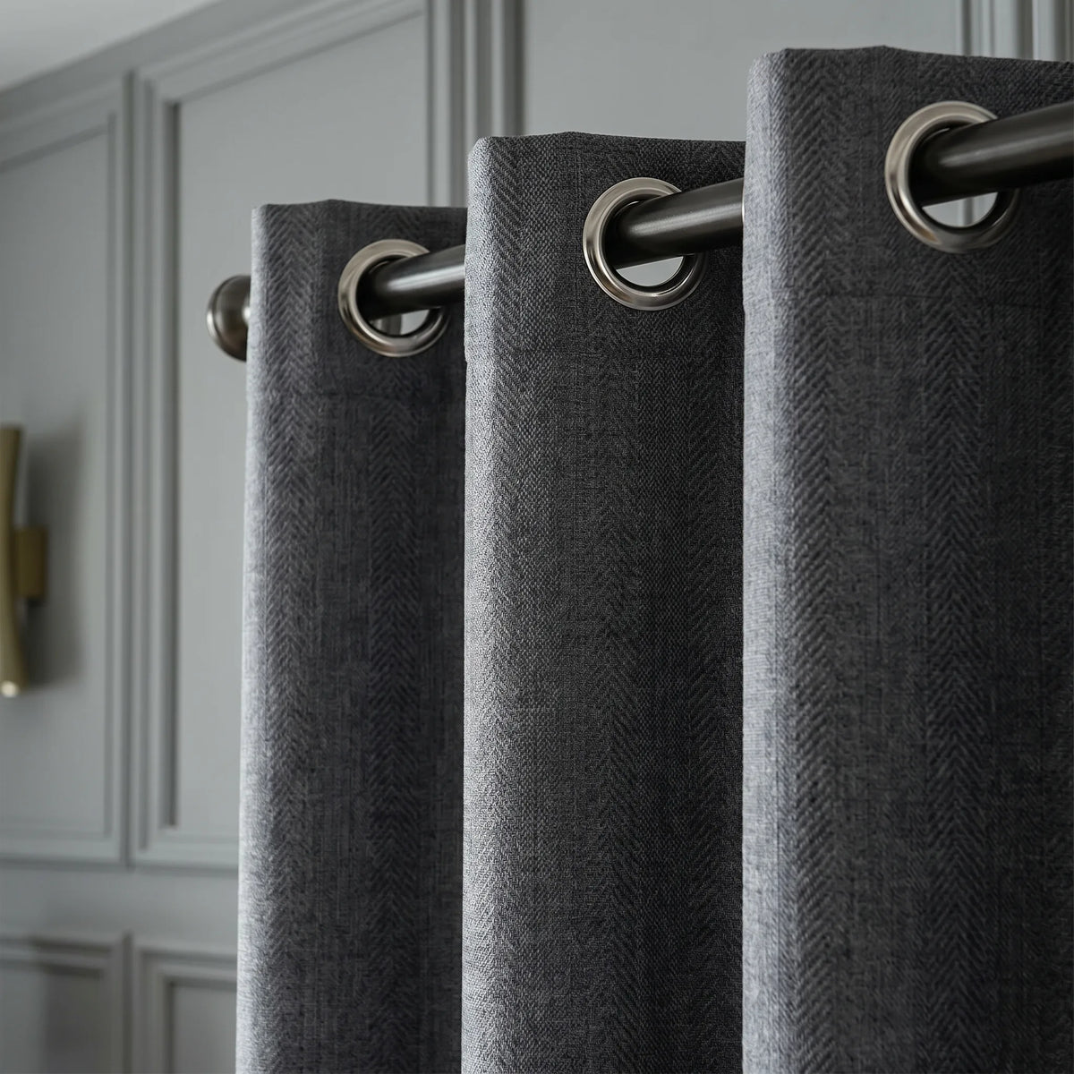 Rideau Semi Occultant - Gris Clair - oeillets