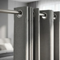 Rideau Semi Occultant - Gris - oeillets