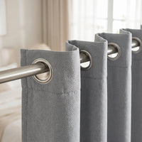 Rideau Semi Occultant - Gris - oeillets
