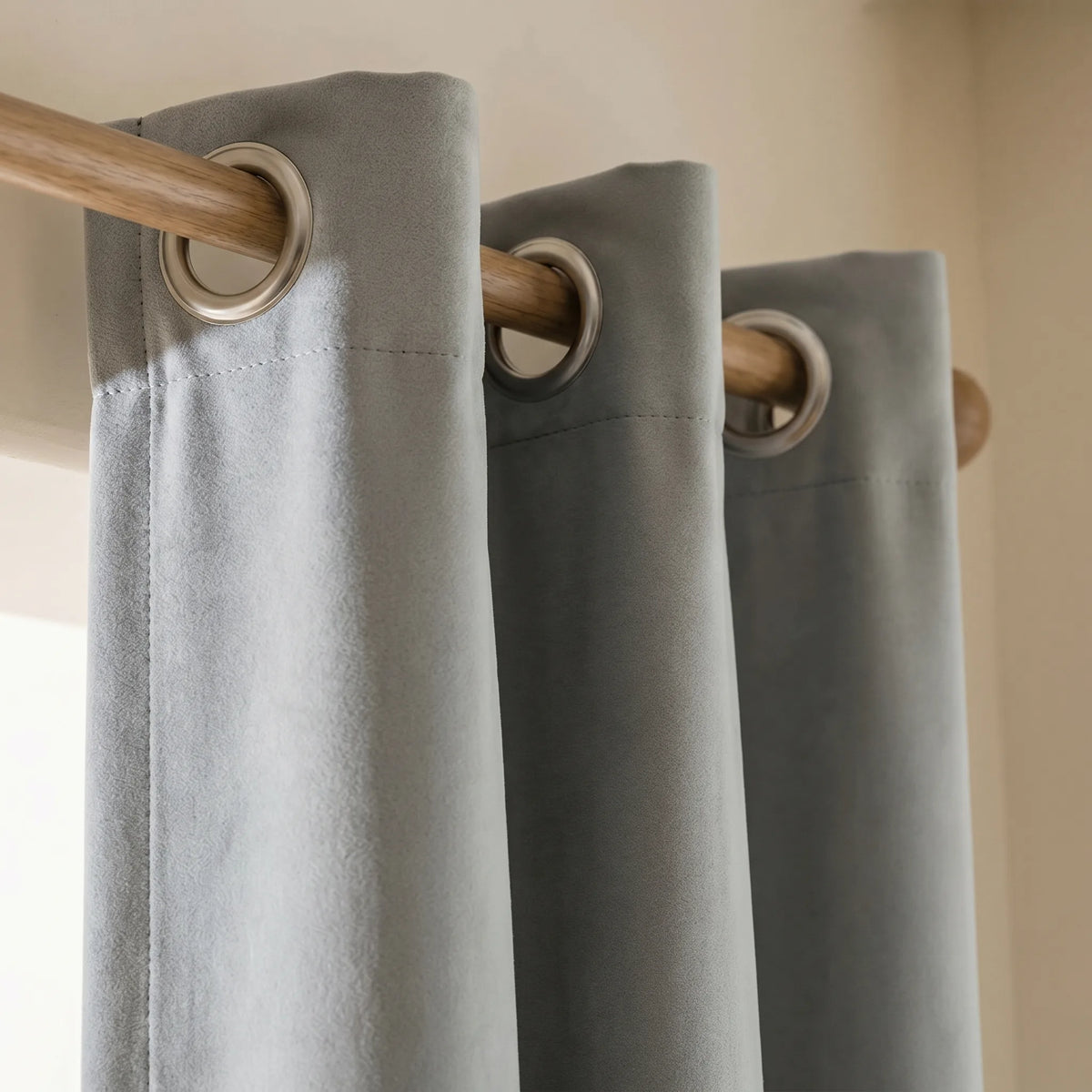 Rideau Semi Occultant - Gris Souris - oeillets
