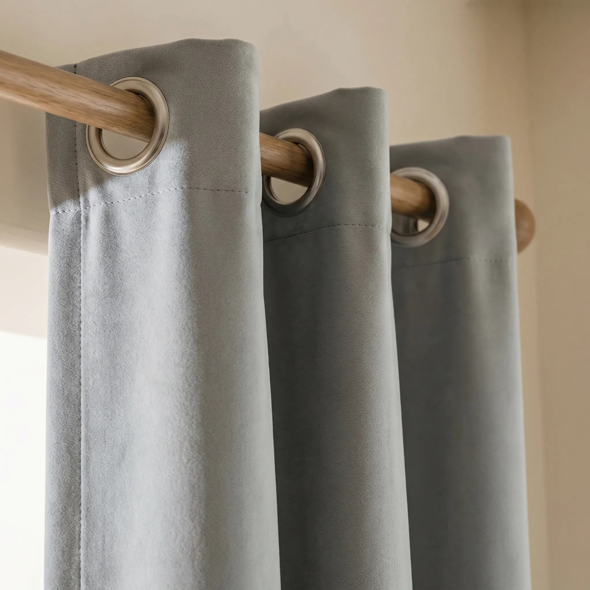 Rideau Semi Occultant - Gris Souris - oeillets