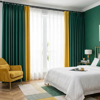 Rideau Semi Occultant - Jaune et Vert Sapin - situation