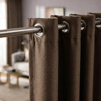 Rideau Semi Occultant - Marron Chocolat - oeillets