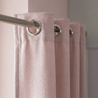 Rideau Semi Occultant - Rose Poudré - oeillets