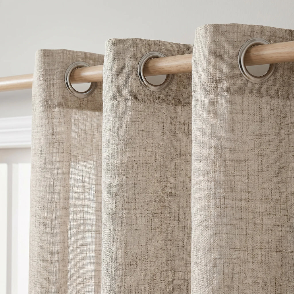 Rideau Semi Occultant - Taupe - oeillets