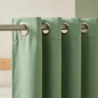 Rideau Semi Occultant - Vert Amande - oeillets