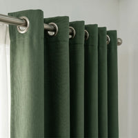 Rideau Vert Sapin Occultant - oeillets