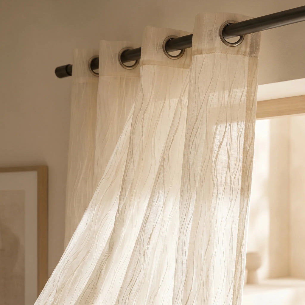 Rideau Voilage - Beige clair - oeillets