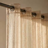 Rideau Voilage - Beige Tressé - oeillets