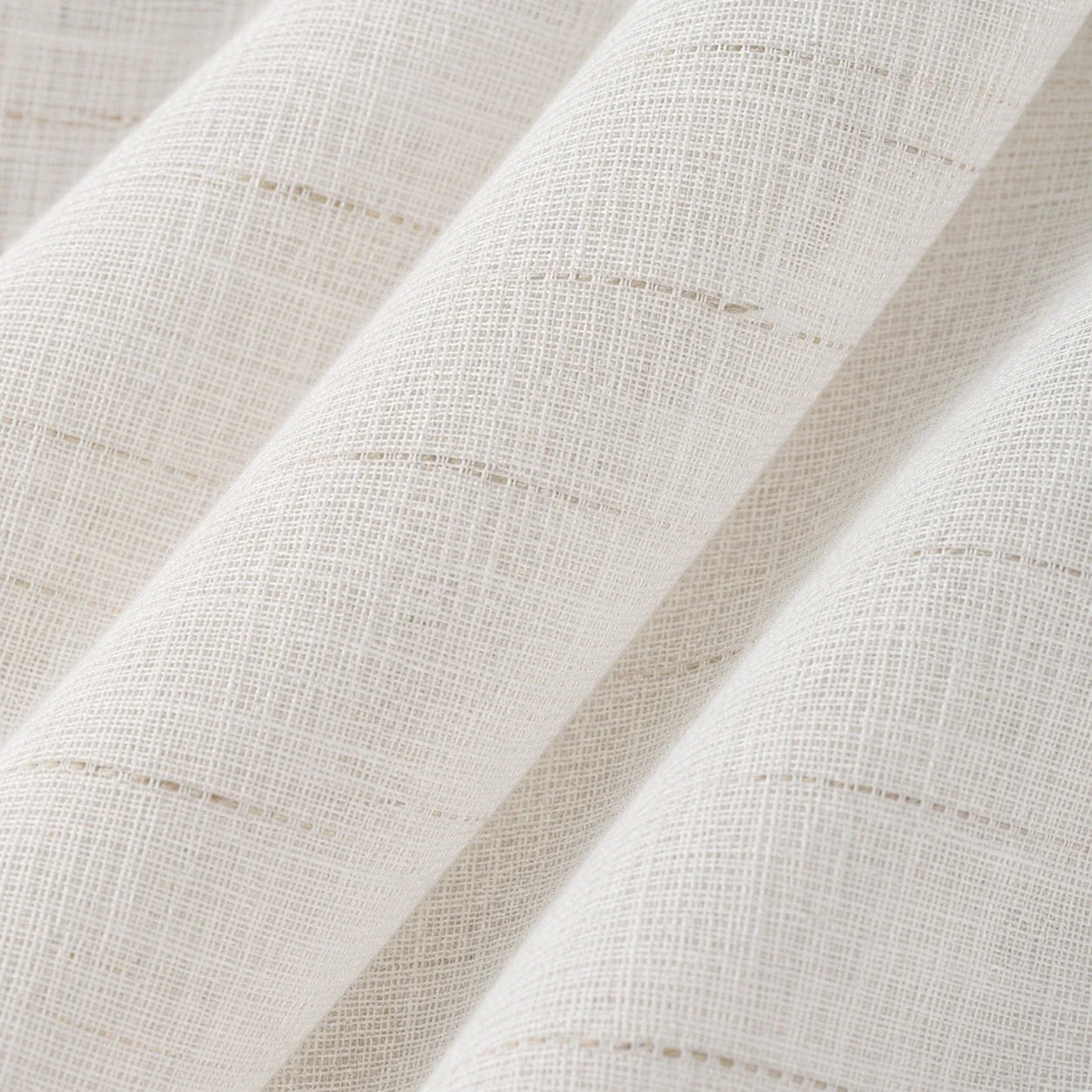Rideau Voilage - Blanc Et Beige - détail de texture du tissu voilage