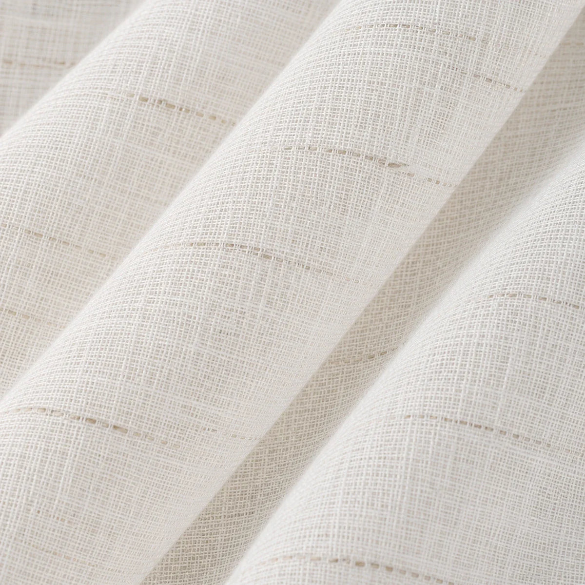 Rideau Voilage - Blanc Et Beige - détail de texture du tissu voilage
