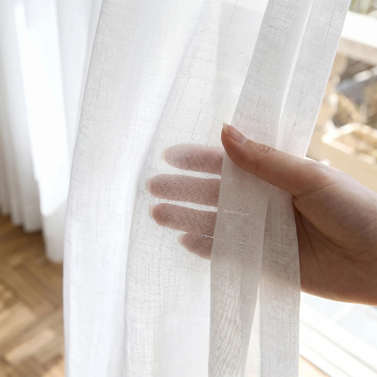 Rideau Voilage - Blanc - texture